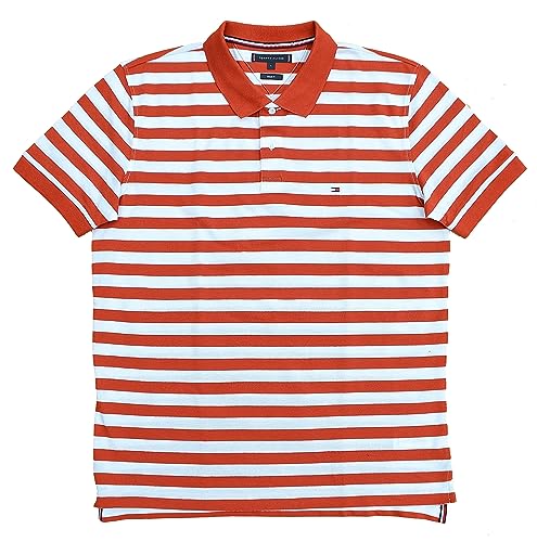 Tommy Hilfiger Poloshirt Stripe Polo Rot Weiß gestreift (XL) von Tommy Hilfiger