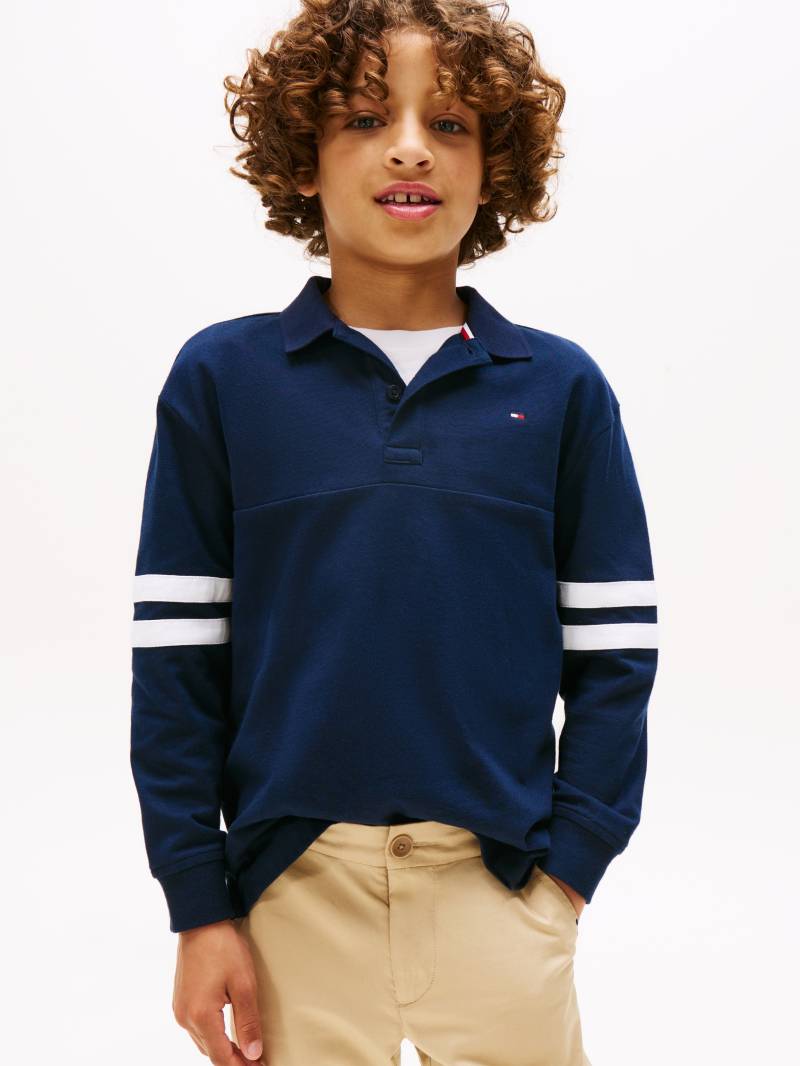 Tommy Hilfiger Poloshirt "TH MIXED GRAPHIC POLO LS" für Kinder bis 16 Jahre, mit Stickerei auf dem Rücken von Tommy Hilfiger