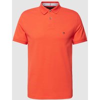 Tommy Hilfiger Poloshirt mit Label-Stitching in Neon Rot, Größe L von Tommy Hilfiger