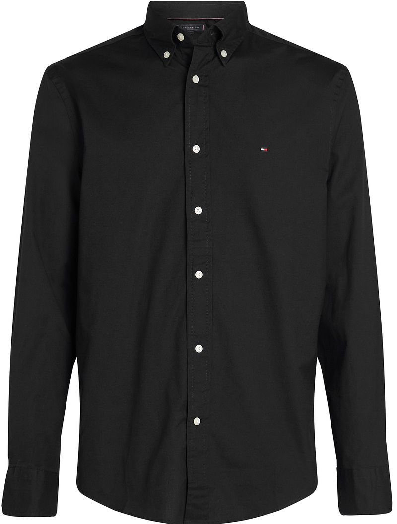 Tommy Hilfiger Poplin Hemd Flex Schwarz - Größe XXL von Tommy Hilfiger