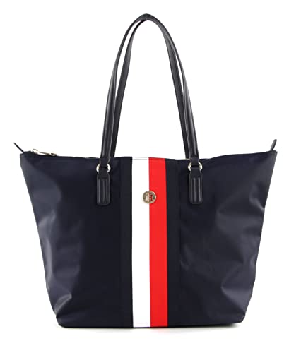 Tommy Hilfiger Damen Corporate Tote Shoppertasche Handtasche Blau ONE SIZE von Tommy Hilfiger