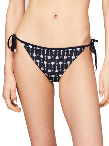 Tommy Hilfiger Print Bikini UW0UW053140G8002 UW0UW053160G8002 Print Mehrfarbig (DE/NL/SE/PL, Alphanumerisch, L, Regular, Regular, Standard, Schwarz String Bikini Hose) von Tommy Hilfiger