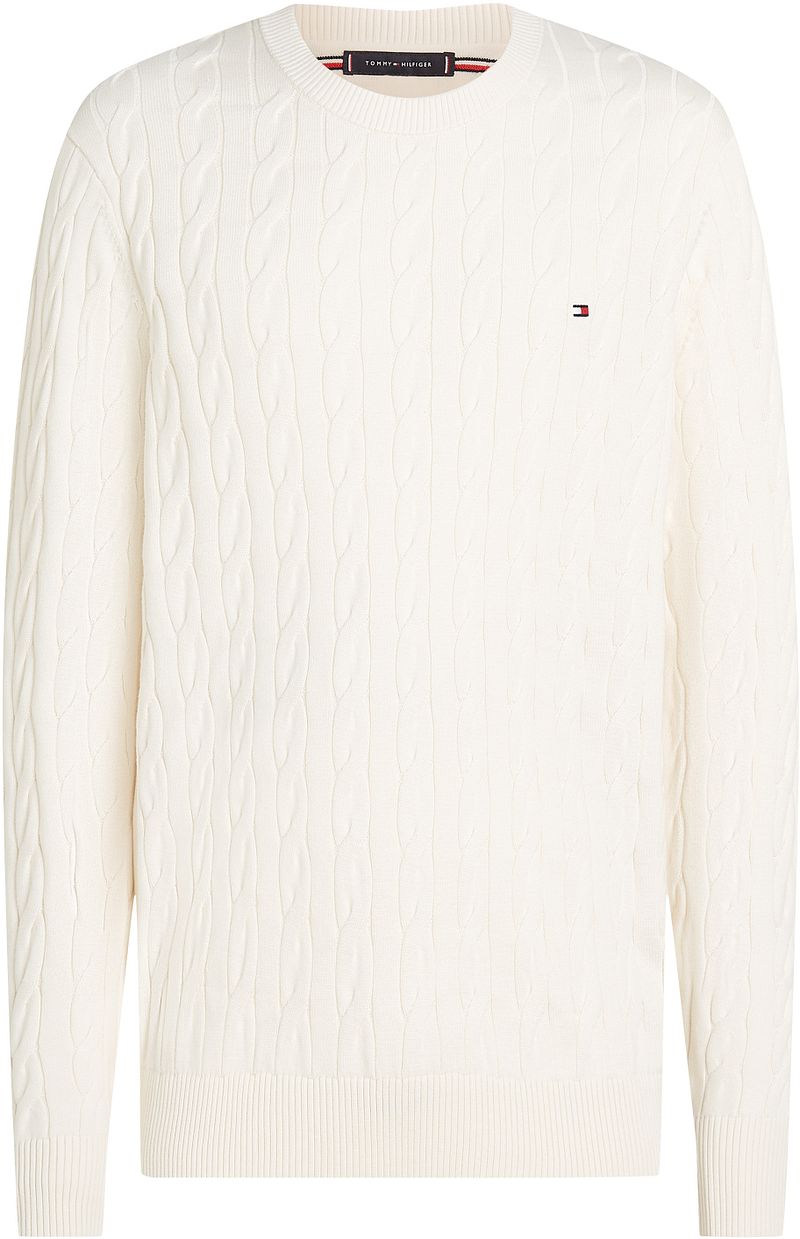 Tommy Hilfiger Pullover Cable Off White - Größe XL von Tommy Hilfiger