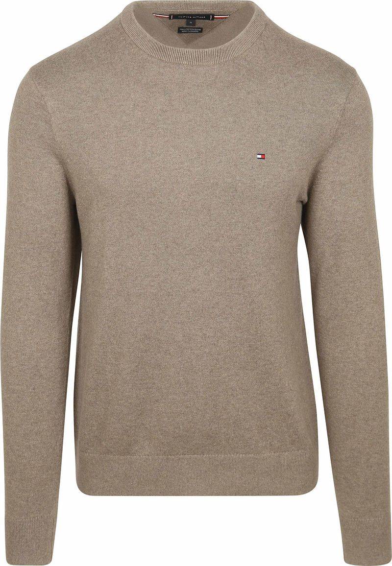 Tommy Hilfiger Pullover Cotton Kaschmir Taupe - Größe XXL von Tommy Hilfiger