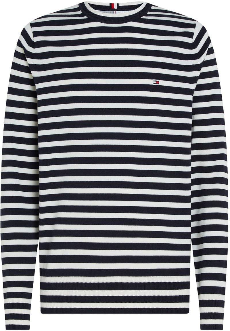 Tommy Hilfiger Pullover Streifen Navy - Größe XXL von Tommy Hilfiger