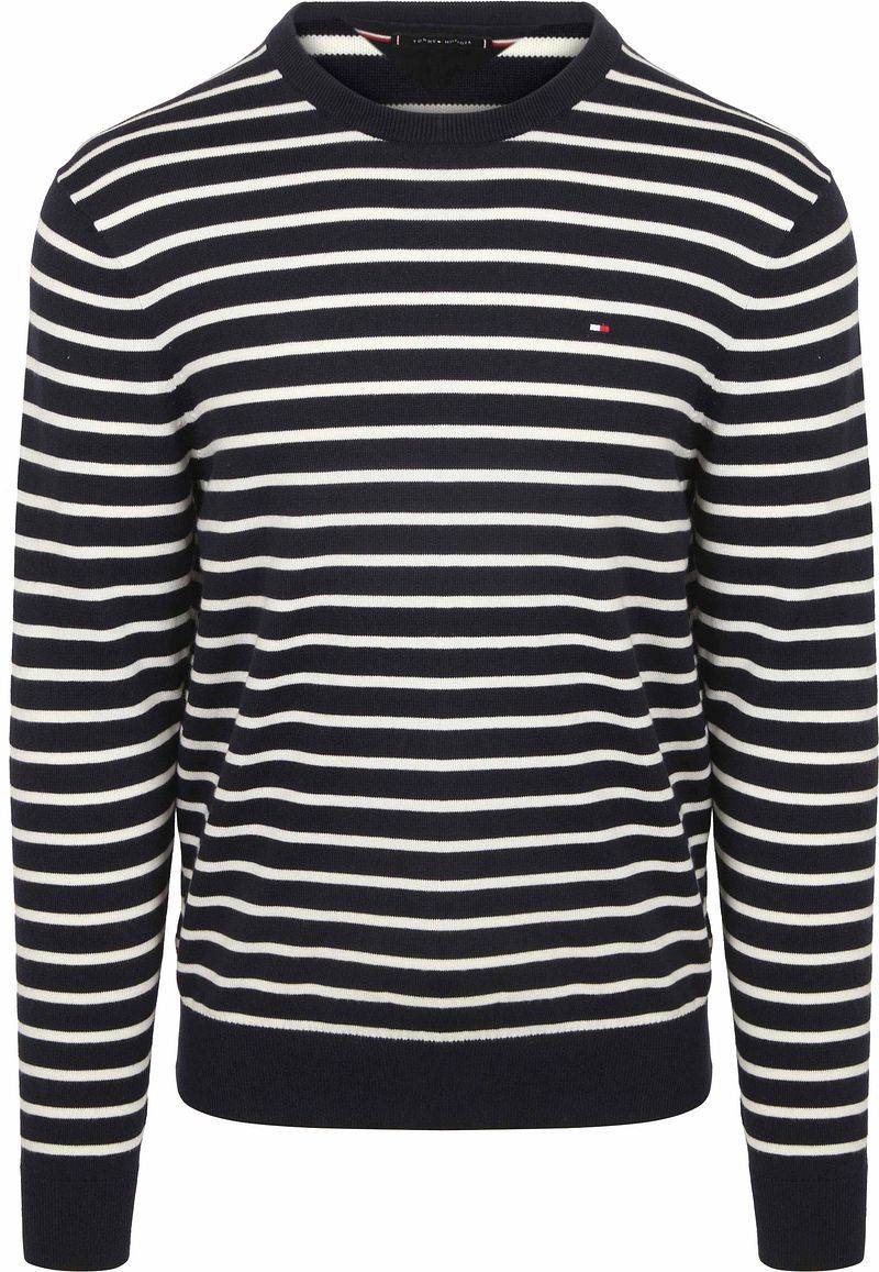 Tommy Hilfiger Pullover Streifen Navy - Größe XXL von Tommy Hilfiger