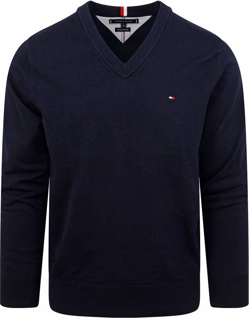Tommy Hilfiger Pullover V-Ausschnitt Navy - Größe XXL von Tommy Hilfiger