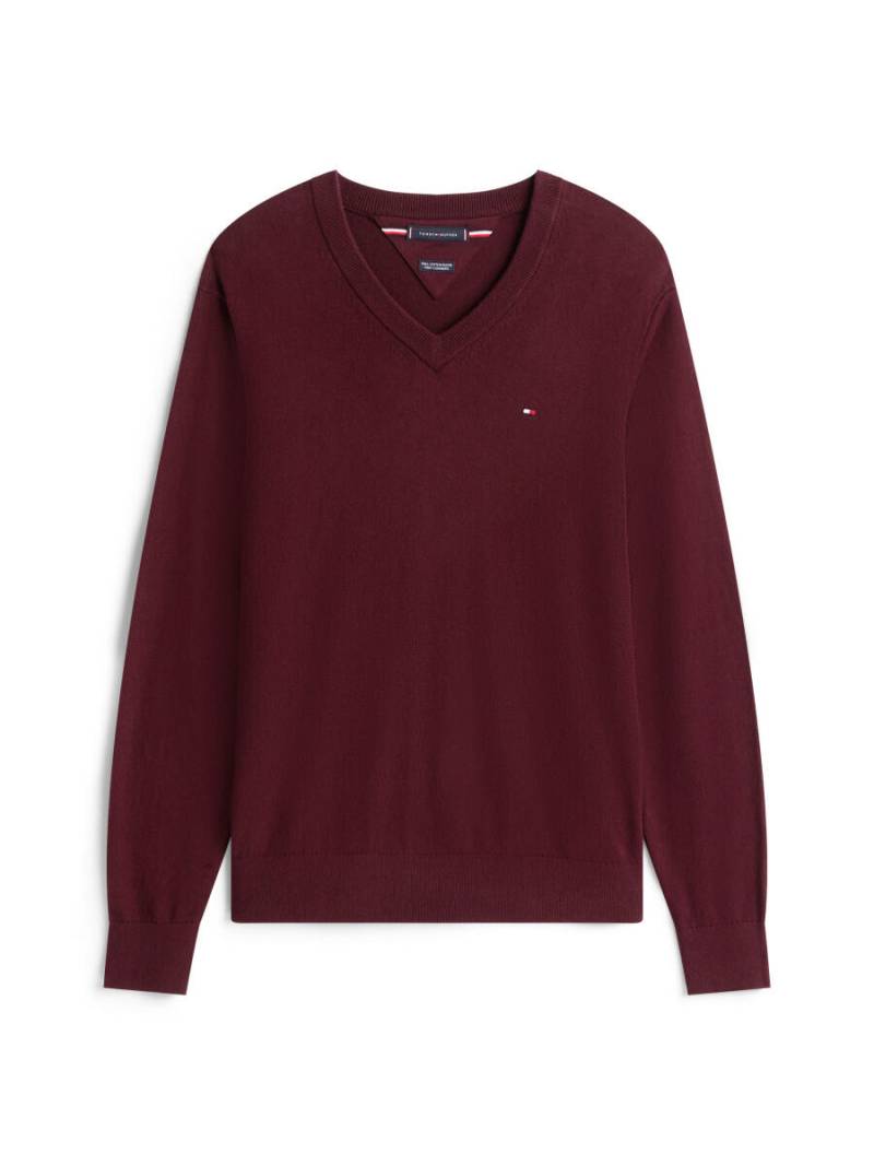 Tommy Hilfiger - Pullover aus Baumwoll-Kaschmirmix rot - Gr. - L von Tommy Hilfiger