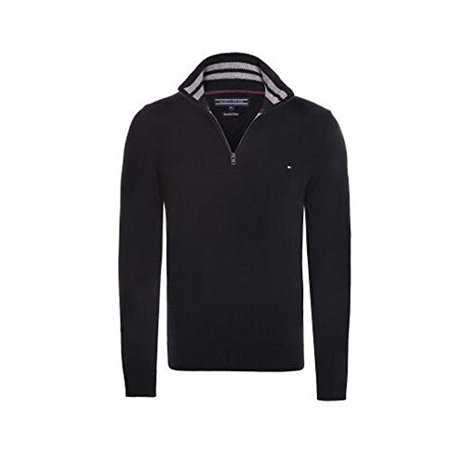 Tommy Hilfiger Pullover mit Reißverschluss (L, Black) von Tommy Hilfiger