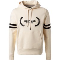 Tommy Hilfiger Herren Hoodie beige Baumwolle Logo und Motiv von Tommy Hilfiger