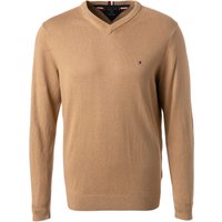 Tommy Hilfiger Herren Pullover braun Baumwolle unifarben von Tommy Hilfiger