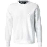 Tommy Hilfiger Herren Sweatshirt weiß unifarben von Tommy Hilfiger