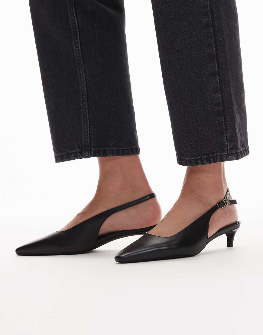 Tommy Hilfiger - Pumps in Schwarz mit Fersenriemchen und Schnalle von Tommy Hilfiger