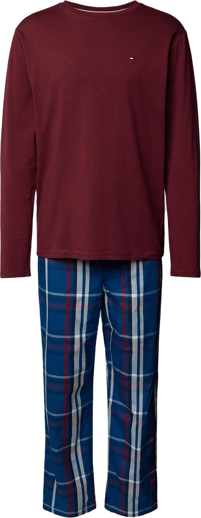 Tommy Hilfiger Pyjama Set Rot/Blau - Größe M von Tommy Hilfiger