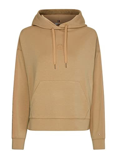 Tommy Hilfiger RELAXED INTERLOCK HOODIE, beige(aegbeige), Gr. M von Tommy Hilfiger