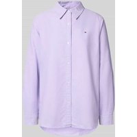 Tommy Hilfiger Regular Fit Bluse aus reiner Baumwolle Modell 'OXFORD' in Lavender, Größe 34 von Tommy Hilfiger
