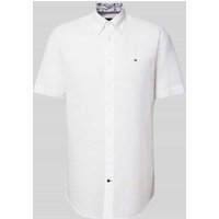 Tommy Hilfiger Tailored Regular Fit Business-Hemd mit Button-Down-Kragen in Weiss, Größe 40 von Tommy Hilfiger Tailored