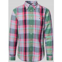 Tommy Hilfiger Regular Fit Freizeithemd aus Baumwoll-Leinen-Mix in Rot, Größe M von Tommy Hilfiger