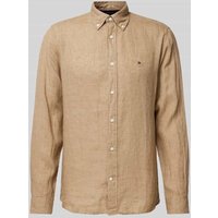 Tommy Hilfiger Regular Fit Freizeithemd aus Leinen Modell 'PIGMENT' in Beige, Größe XL von Tommy Hilfiger