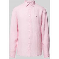 Tommy Hilfiger Regular Fit Freizeithemd aus Leinen Modell 'PIGMENT' in Pink, Größe XXL von Tommy Hilfiger