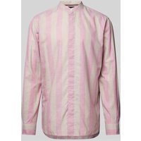 Tommy Hilfiger Tailored Regular Fit Freizeithemd mit Maokragen Modell 'BOLD' in Rosa, Größe S von Tommy Hilfiger Tailored