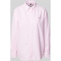 Tommy Hilfiger Regular Fit Hemdbluse aus reiner Baumwolle in Rosa, Größe 36 von Tommy Hilfiger