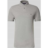 Tommy Hilfiger Regular Fit Poloshirt aus Baumwoll-Elasthan-Mix in Silber Melange, Größe XXL von Tommy Hilfiger