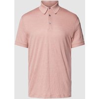 Tommy Hilfiger Tailored Regular Fit Poloshirt aus Leinen-Mix in Terra, Größe L von Tommy Hilfiger Tailored