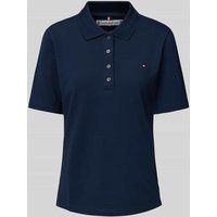 Tommy Hilfiger Regular Fit Poloshirt mit Logo-Stitching Modell '1985' in Marine, Größe S von Tommy Hilfiger
