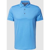 Tommy Hilfiger Tailored Regular Fit Poloshirt mit Logo-Stitching in Blau, Größe XL von Tommy Hilfiger Tailored