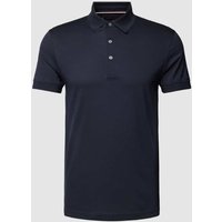 Tommy Hilfiger Tailored Regular Fit Poloshirt mit Logo-Stitching in Dunkelblau, Größe L von Tommy Hilfiger Tailored