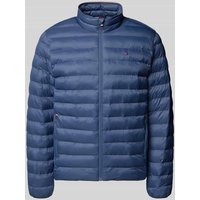 Tommy Hilfiger Regular Fit Steppjacke mit Logo-Stitching in Hellblau, Größe XXL von Tommy Hilfiger