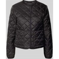Tommy Hilfiger Regular Fit Steppjacke mit aufgesetzten Eingrifftaschen in BLACK, Größe M von Tommy Hilfiger
