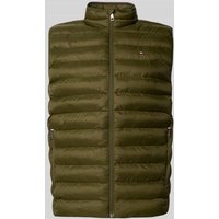 Tommy Hilfiger Regular Fit Steppweste mit Logo-Stitching in Gruen, Größe XXXL von Tommy Hilfiger