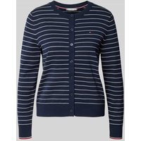 Tommy Hilfiger Regular Fit Strickjacke aus Baumwoll-Mix in Marine, Größe XS Tommy Hilfiger Regular Fit Strickjacke aus Baumwoll-Mix in Marine, Größe XS von Tommy Hilfiger