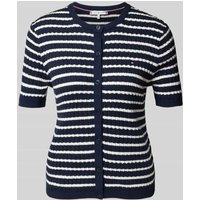 Tommy Hilfiger Regular Fit Strickjacke aus reiner Baumwolle in Marine, Größe XL von Tommy Hilfiger