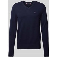 Tommy Hilfiger Regular Fit Strickpullover mit Kaschmir-Anteil Modell 'PIMA' in Marine, Größe XXXL von Tommy Hilfiger