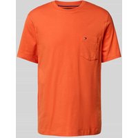 Tommy Hilfiger Regular Fit T-Shirt aus reiner Baumwolle in Orange, Größe L von Tommy Hilfiger