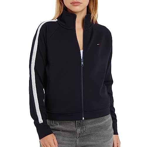 Tommy Hilfiger Regular Interlock Tape Zip Sweatjacke Damen - S von Tommy Hilfiger