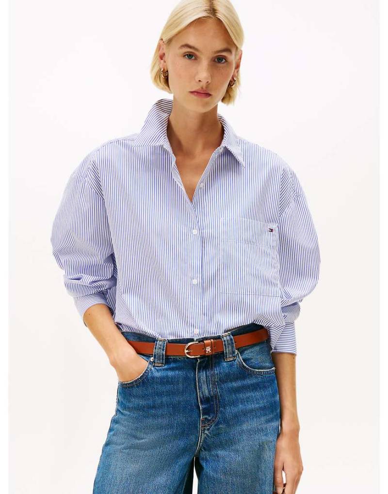 Tommy Hilfiger - Relaxed-Fit-Hemd in Blau mit weiten Ärmeln Tommy Hilfiger - Relaxed-Fit-Hemd in Blau mit weiten Ärmeln von Tommy Hilfiger