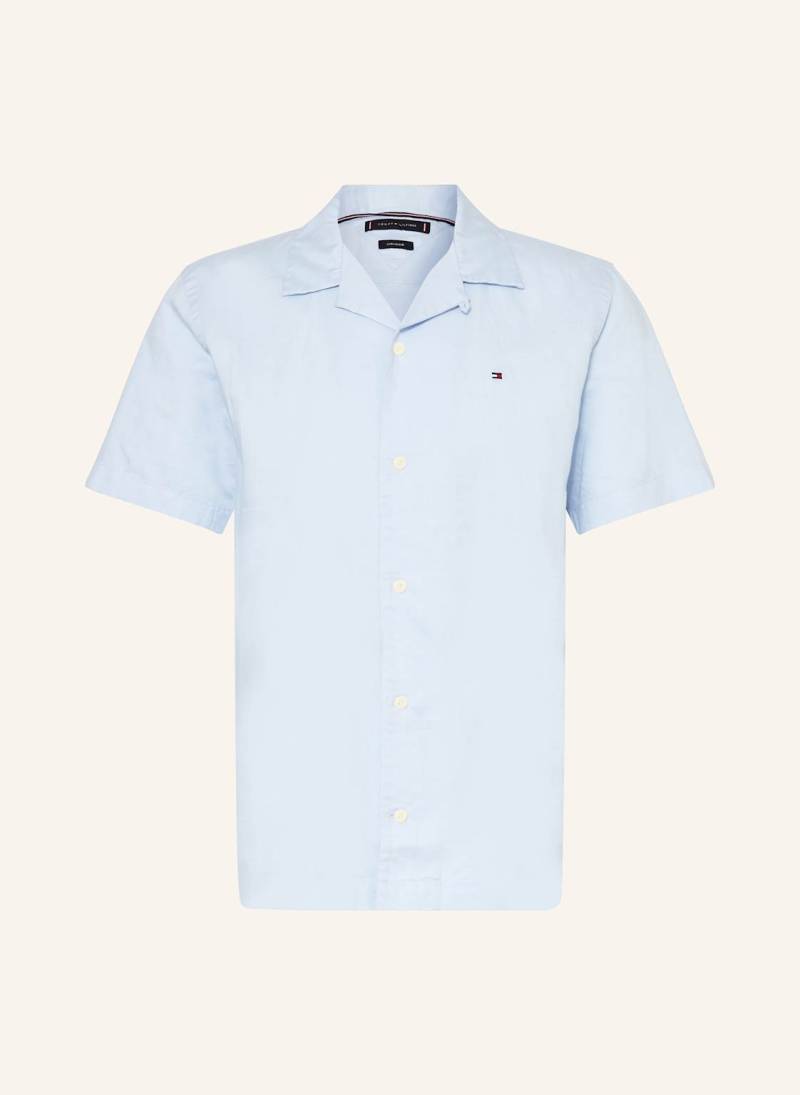 Tommy Hilfiger Resorthemd Comfort Fit Mit Leinen blau von Tommy Hilfiger