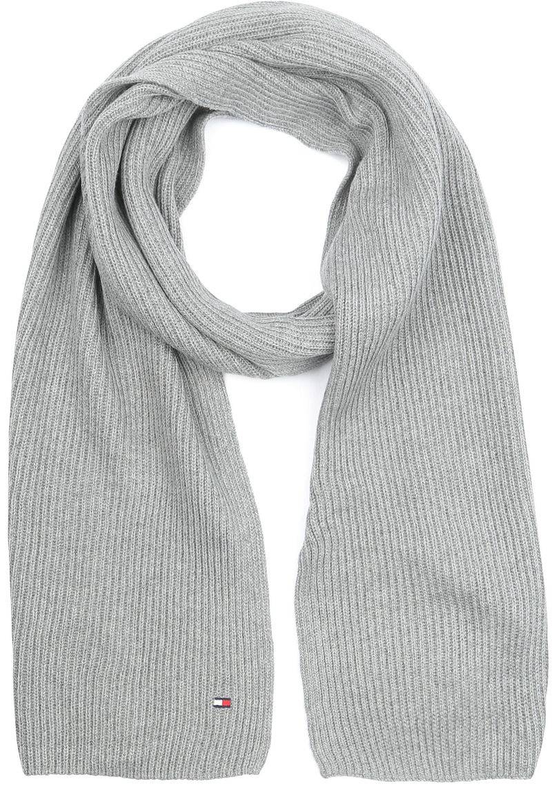 Tommy Hilfiger Rib Schal Grau - von Tommy Hilfiger