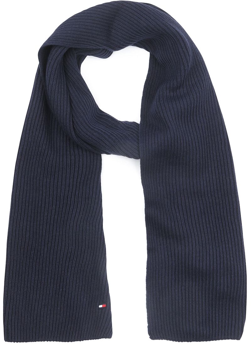 Tommy Hilfiger Rib Schal Navyblau - von Tommy Hilfiger