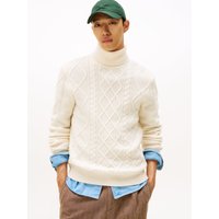 Tommy Hilfiger Rollkragenpullover mit Zopfmuster und Kaschmiranteil in M von Tommy Hilfiger