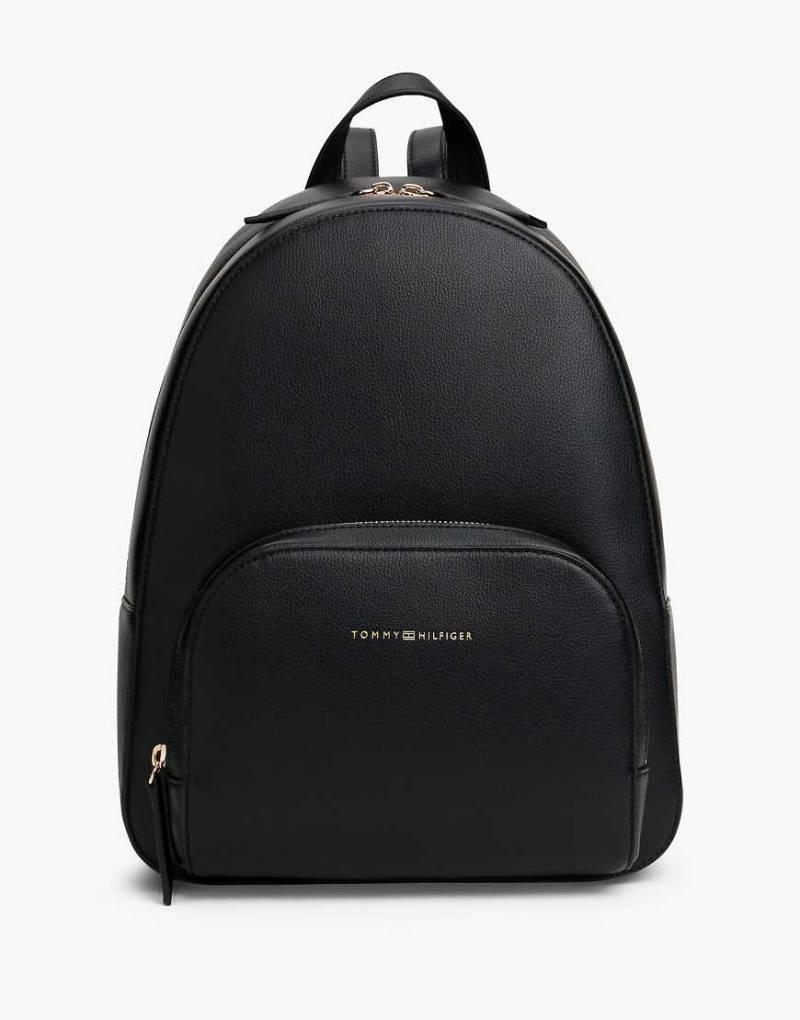 Tommy Hilfiger - Rucksack in Schwarz mit Metallic-Logo und genarbtem Finish von Tommy Hilfiger