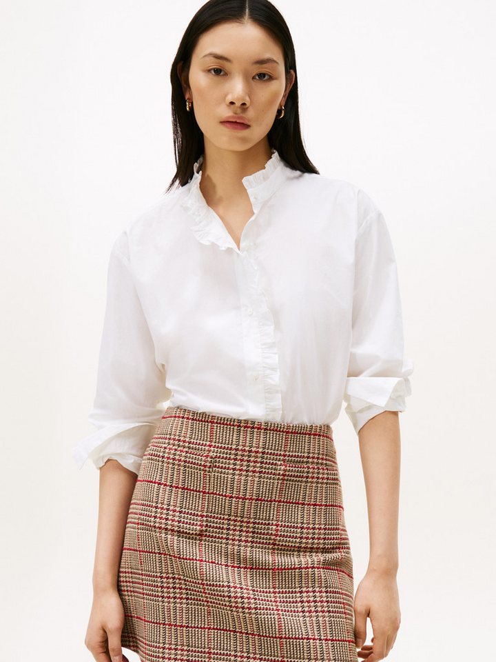 Tommy Hilfiger Rüschenbluse POPLIN RUFFLE SHIRT mit Rüschen Detail von Tommy Hilfiger