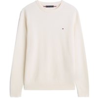 Tommy Hilfiger Rundhals-Pullover aus Baumwolle mit Struktur und Logo-Aufnäher in XL von Tommy Hilfiger