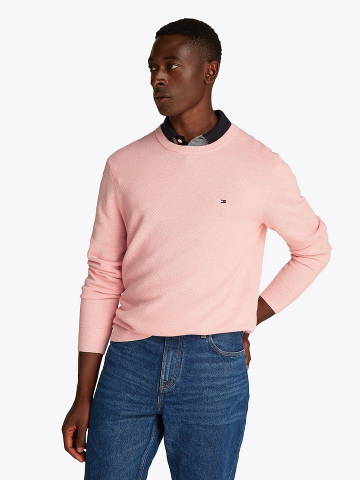 Tommy Hilfiger Rundhalspullover ESSENTIAL STRUCTURE CREW NECK mit feiner Struktur von Tommy Hilfiger