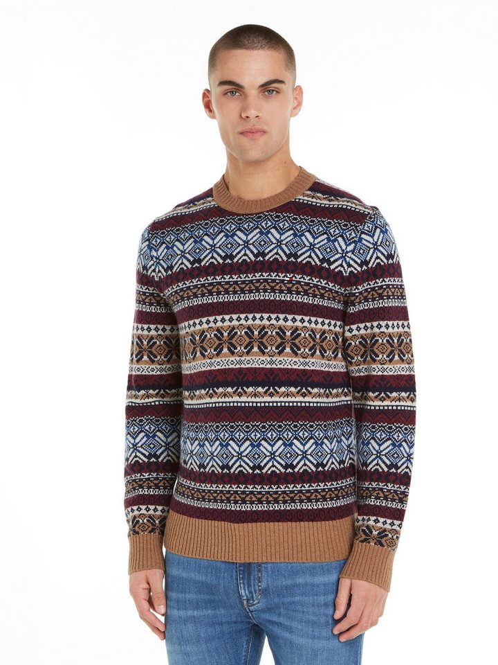 Tommy Hilfiger Rundhalspullover GIFTING WOOL BLEND FAIRISLE C NK mit mehrfarbigen Muster von Tommy Hilfiger