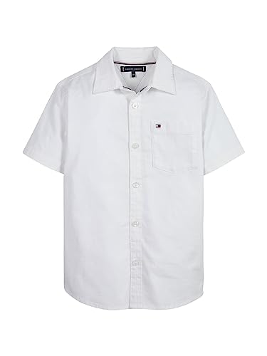 Tommy Hilfiger STRETCH OXFORD SHIRT S/S, weiß(white), Gr. 160 von Tommy Hilfiger